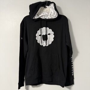 Levelwear Men's Hoodie Black‎ White Sheep Face Graphic L The Paintbrush